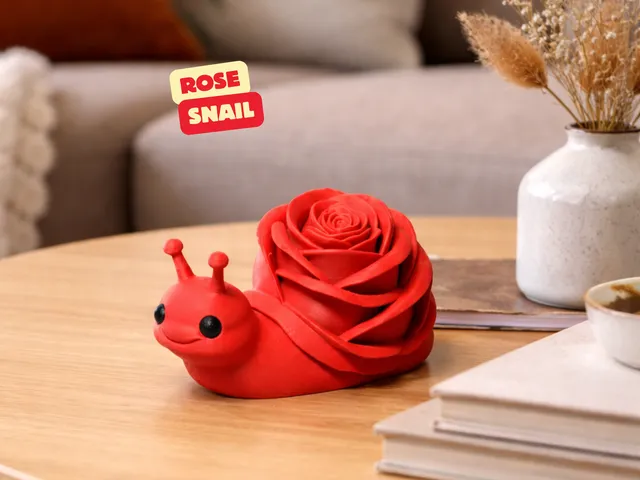 ROSE SNAIL / PERFECT LITTLE GIFT FOR VALENTINES DAY / CUTE HOMEDECOR / MOTHERSDAY GIFT