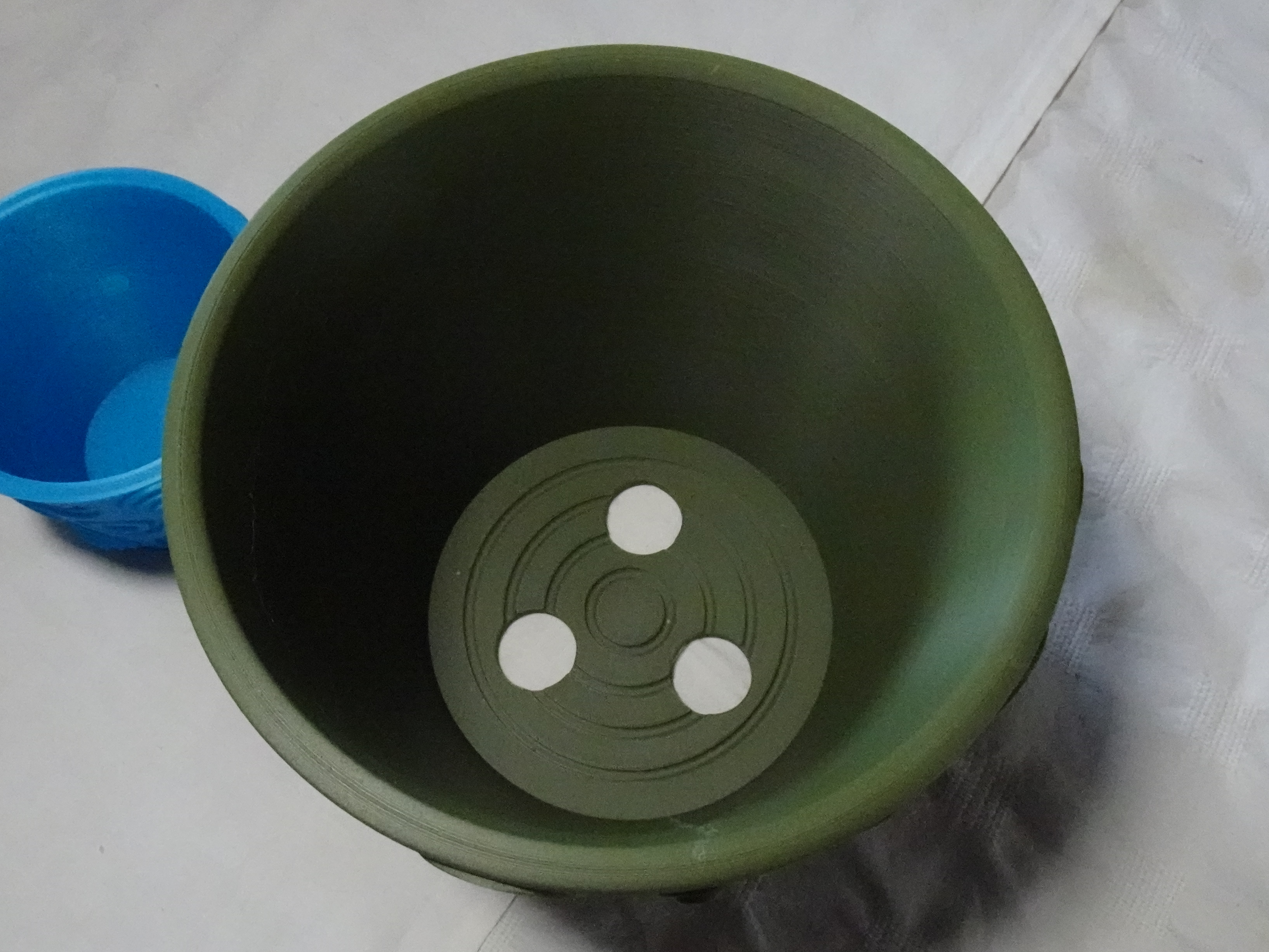 Miniatura 6 do modelo 3D Round nested button pattern flower plant pot