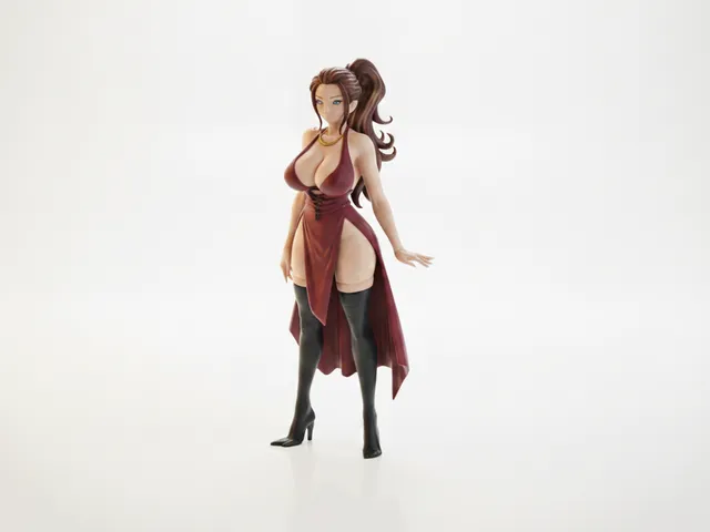 Elegant Lady Figurine Female Character 3D Printable
