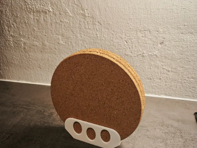 Cork Coaster Holder for 3x IKEA Heat