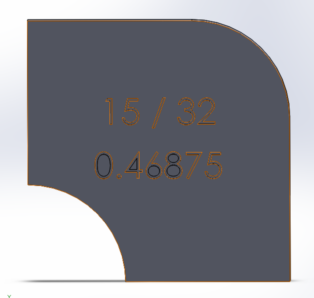 Gridifinity Corner Radius Gauges Imperial