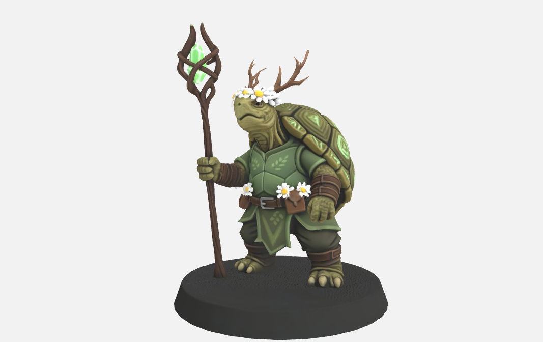 Female Tortle Druid - DnD mini