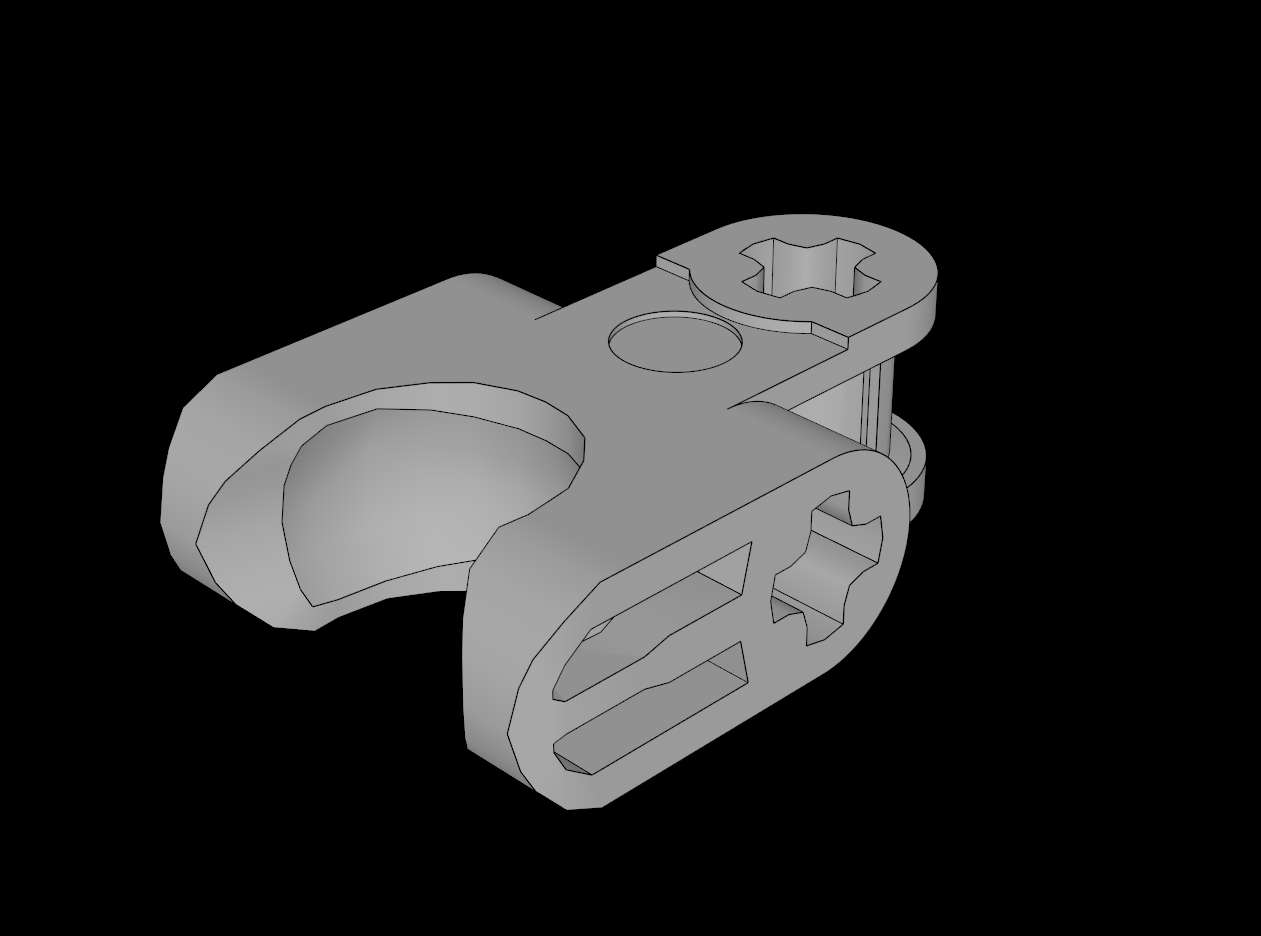 Lego Compatible (67695.dat) Technic Axle Connector 2 x 3 with Ball Socket Closed Sides
