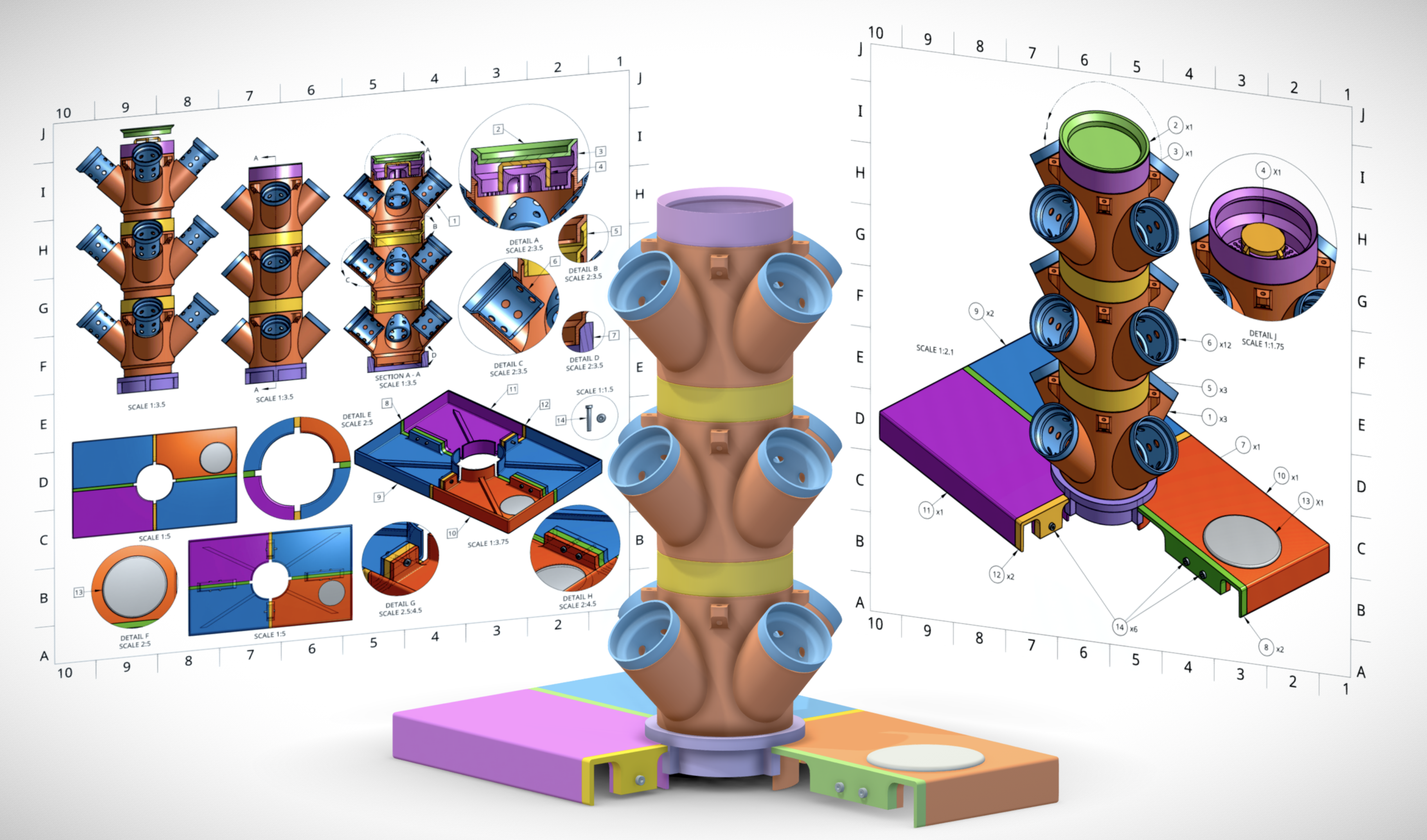 Modular Single Tower Hydroponics System