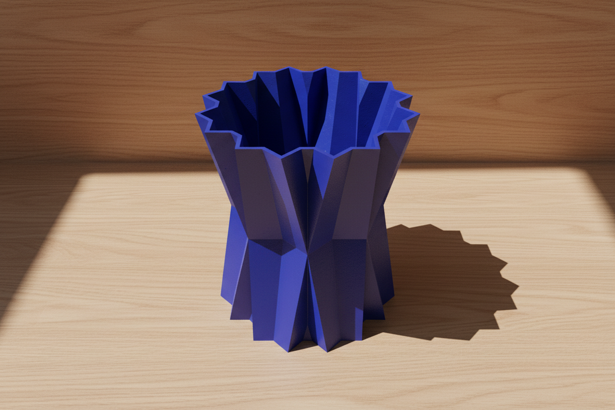 Twist Fold Vase – Moderne geometrische Designvase