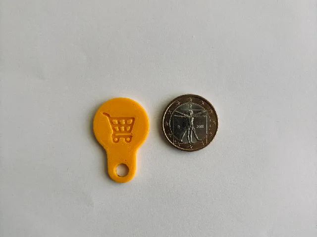Keychain Shopping Coin Roundish Smooted Version