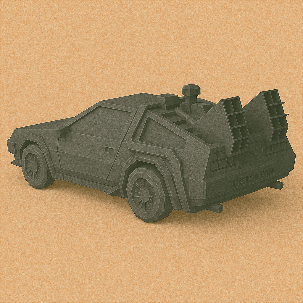 Low Poly Car from Back To The Future