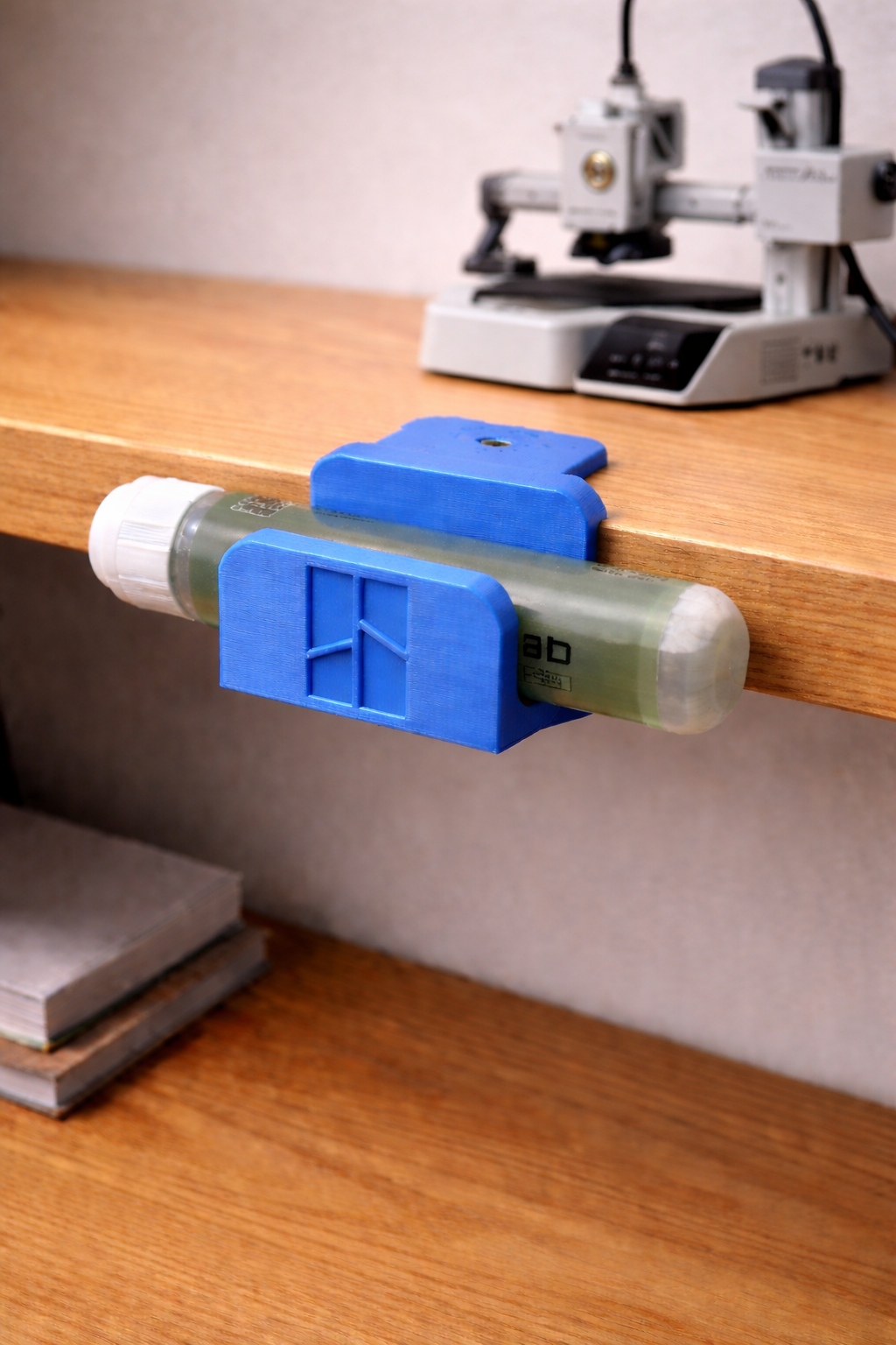 Bambu Glue Stick Holder – Shelf Mount (Easy Print) 3D model