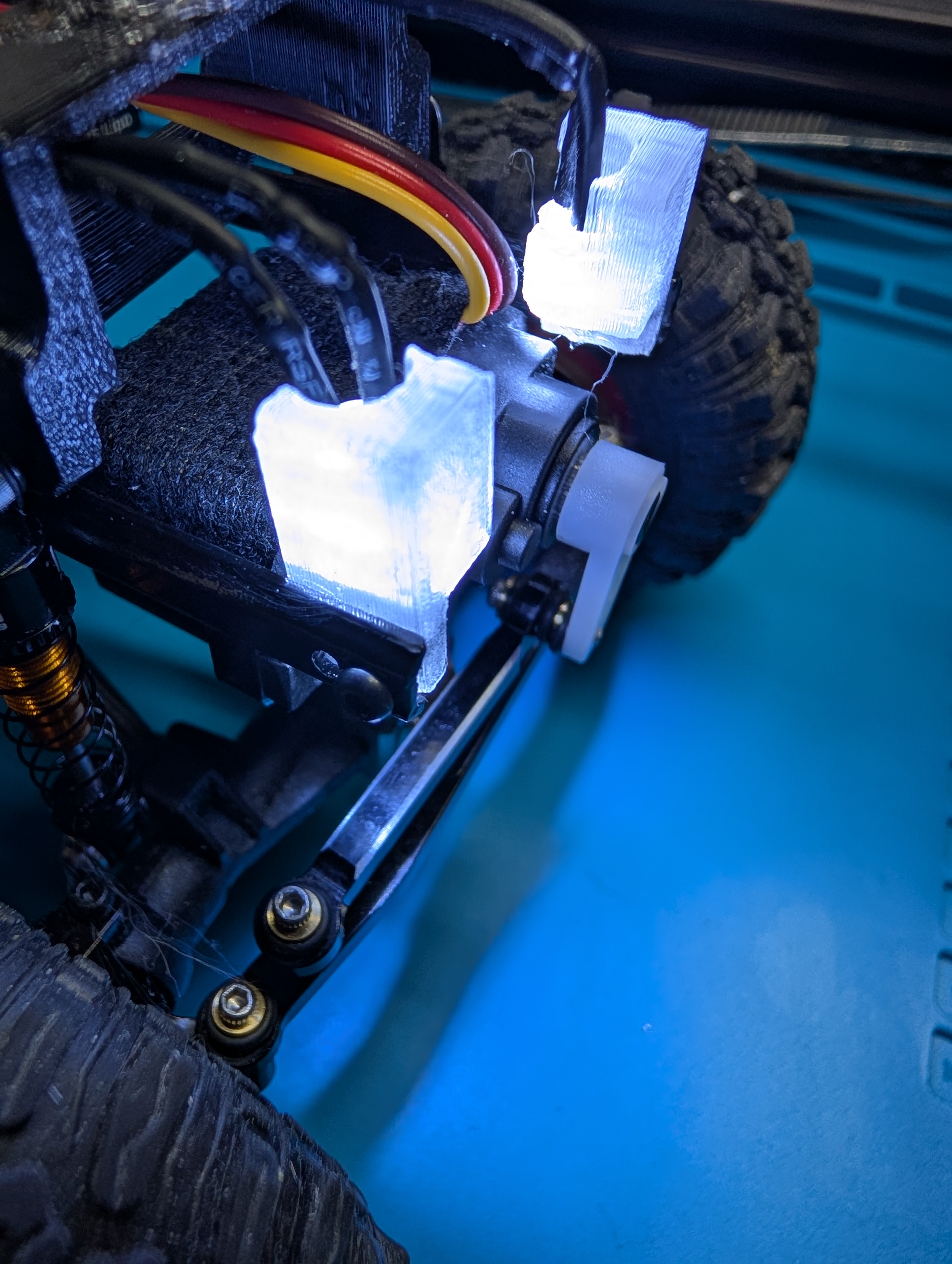 SCX24 headlight to rock lights