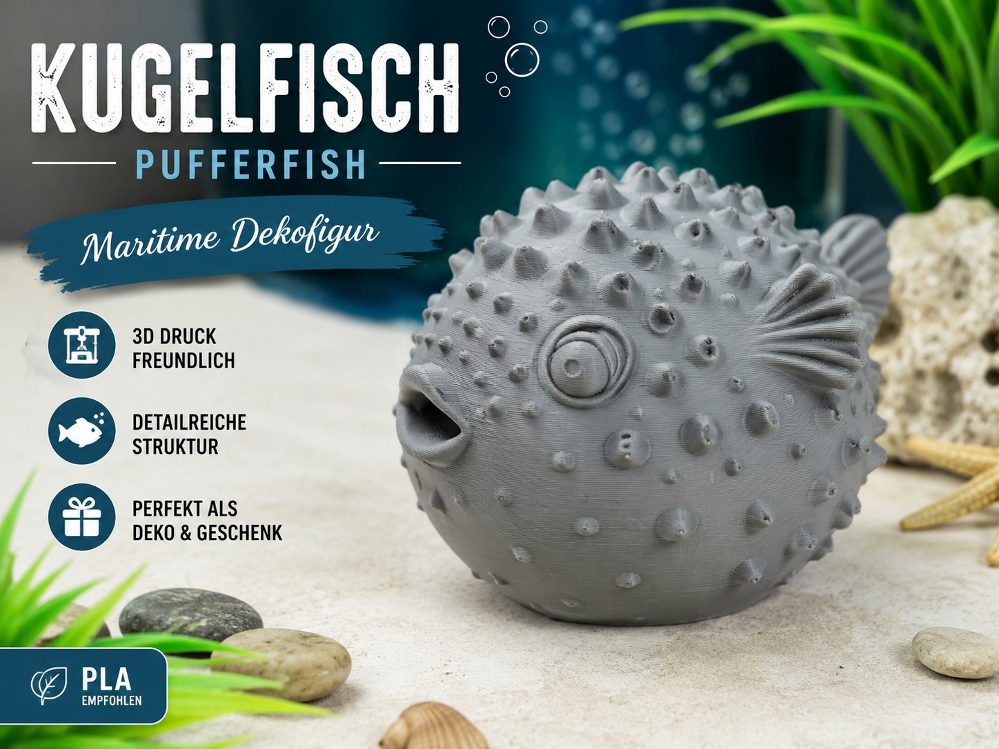 Kugelfisch Dekofigur – Pufferfish