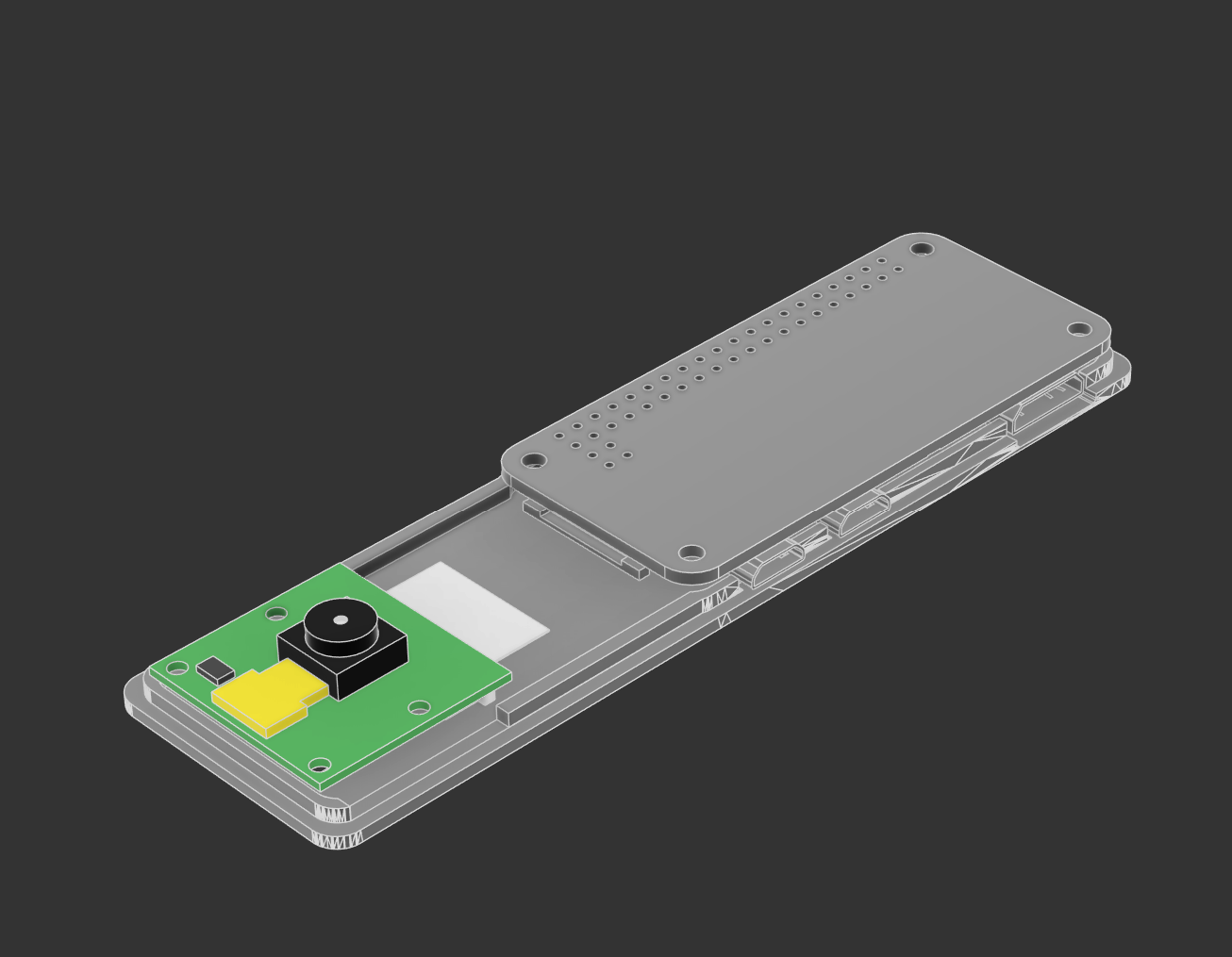 Miniatura 8 do modelo 3D Raspberry Pi Zero W + Raspberry Pi Camera Slim Snap Case