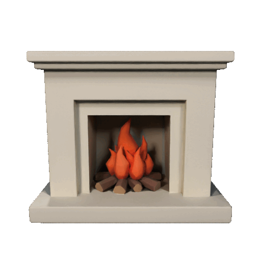 Low Poly Fireplace — miniatura 2