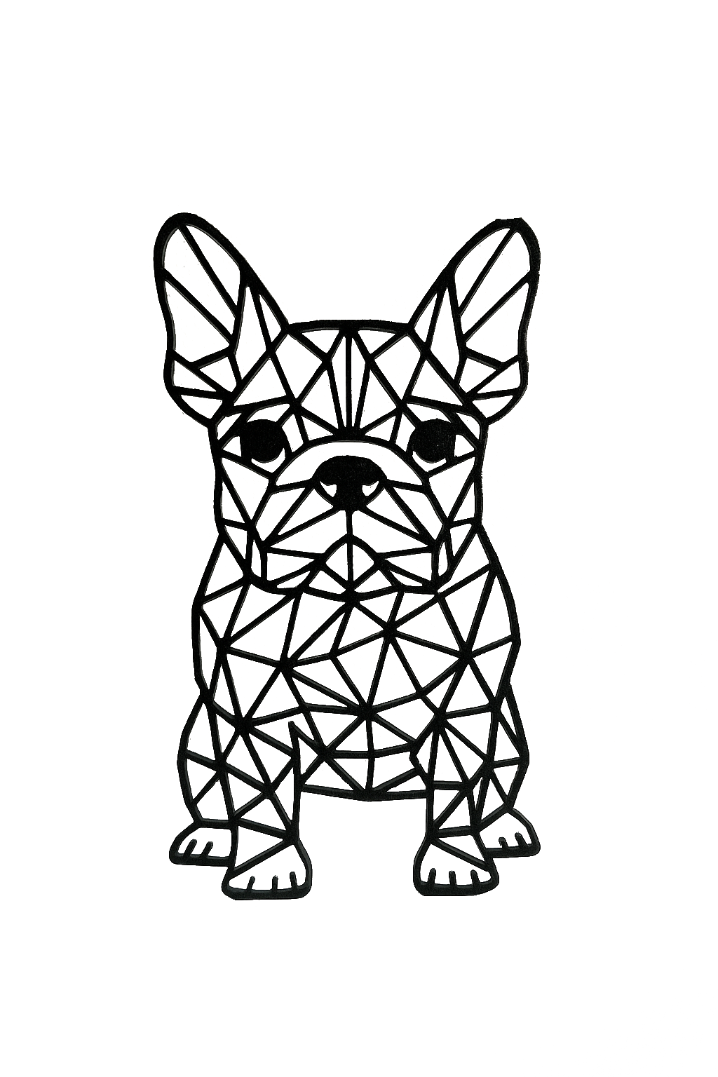 Geometric Frenchie bulldog (Keychain)