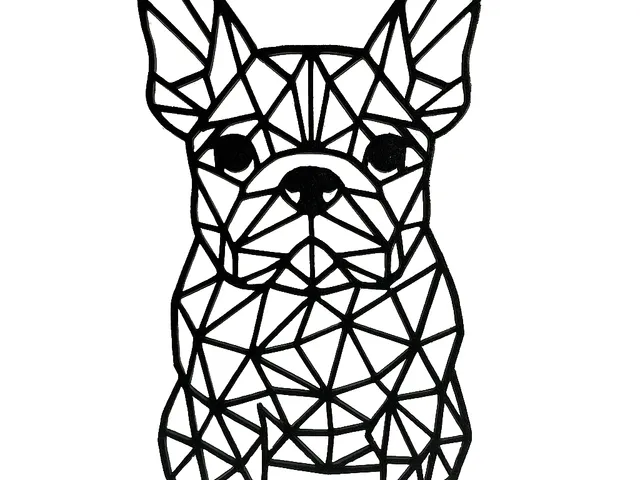Geometric Frenchie bulldog (Keychain)