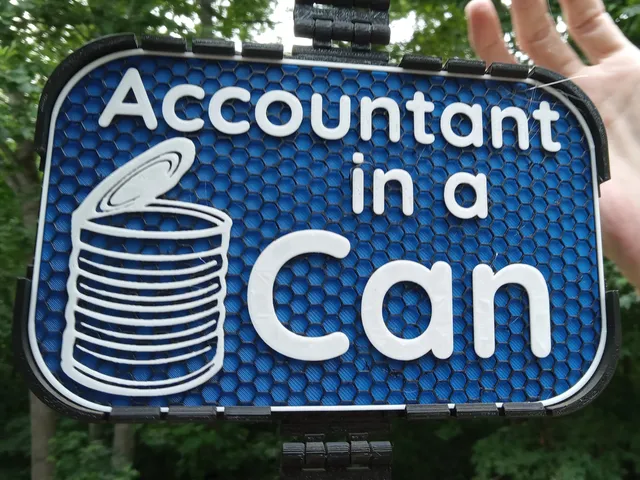 Accountant in a Can sign