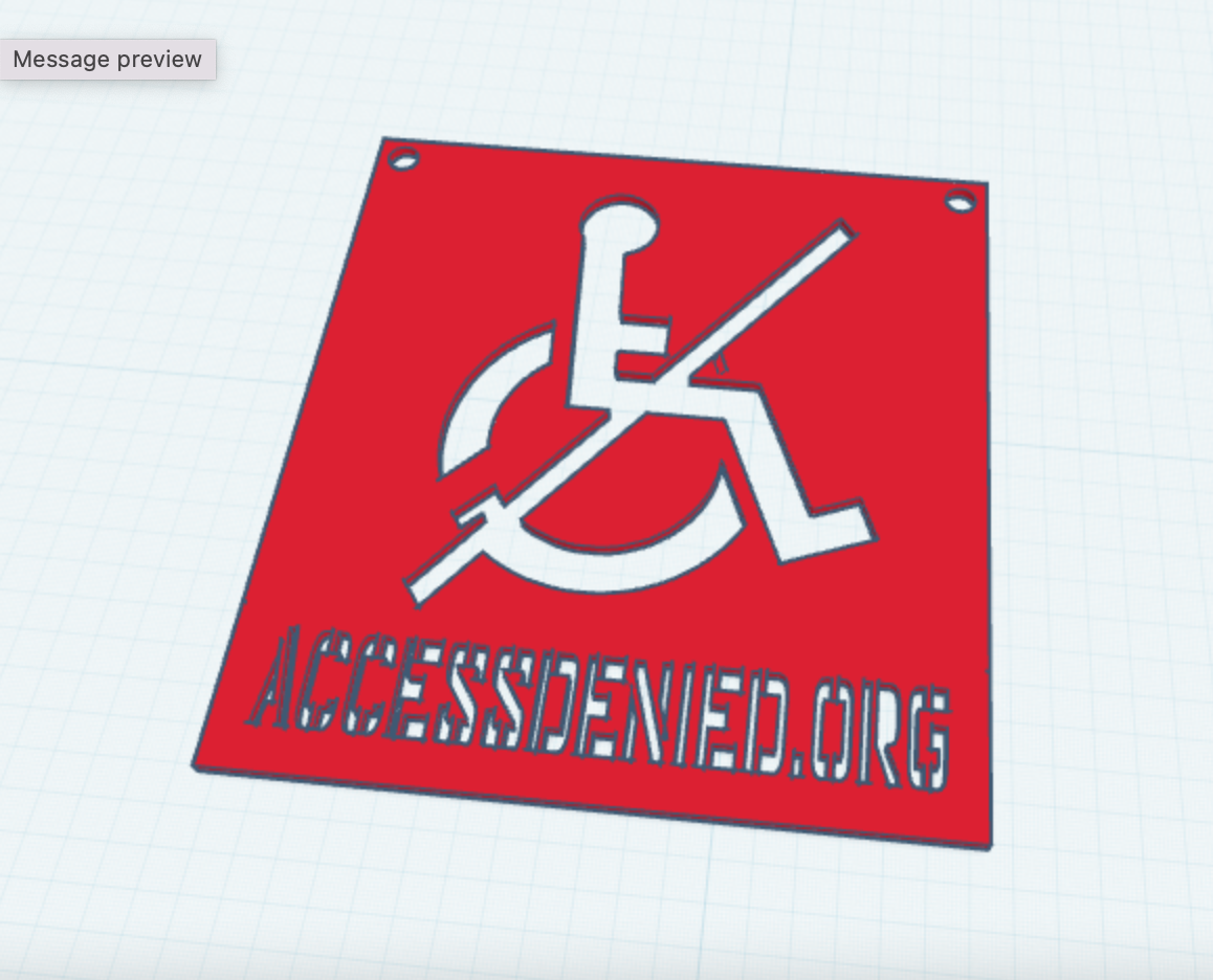 #AccessDenied stencils 3D model