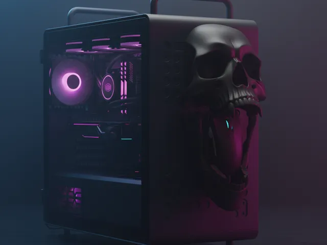 Vampire Skull mouse holder for Cooler Master Qube 540