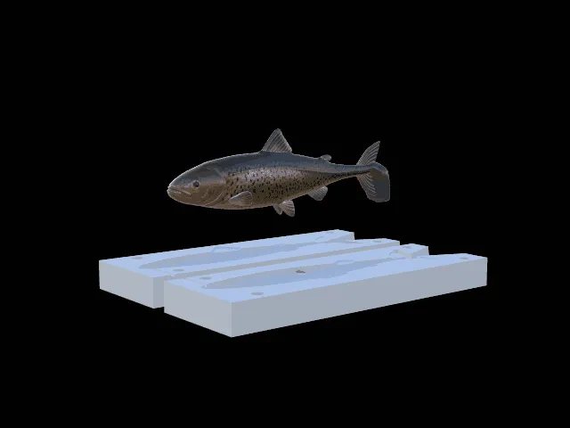 AM bait rainbow trout 2.0 fish 13cm hoof form for predator fishing