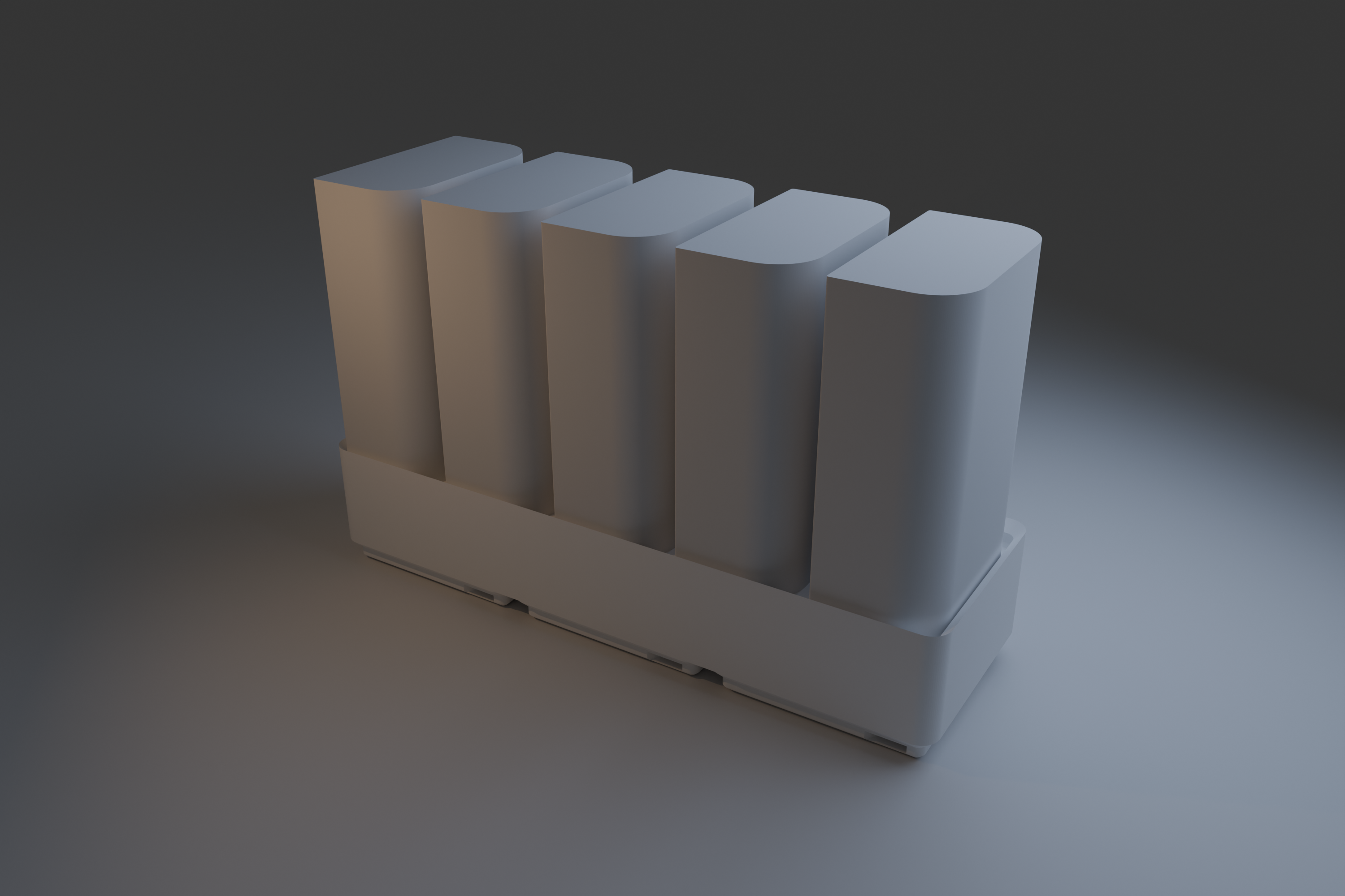 NP-F550 Battery Gridfinity Storage 3D model thumbnail