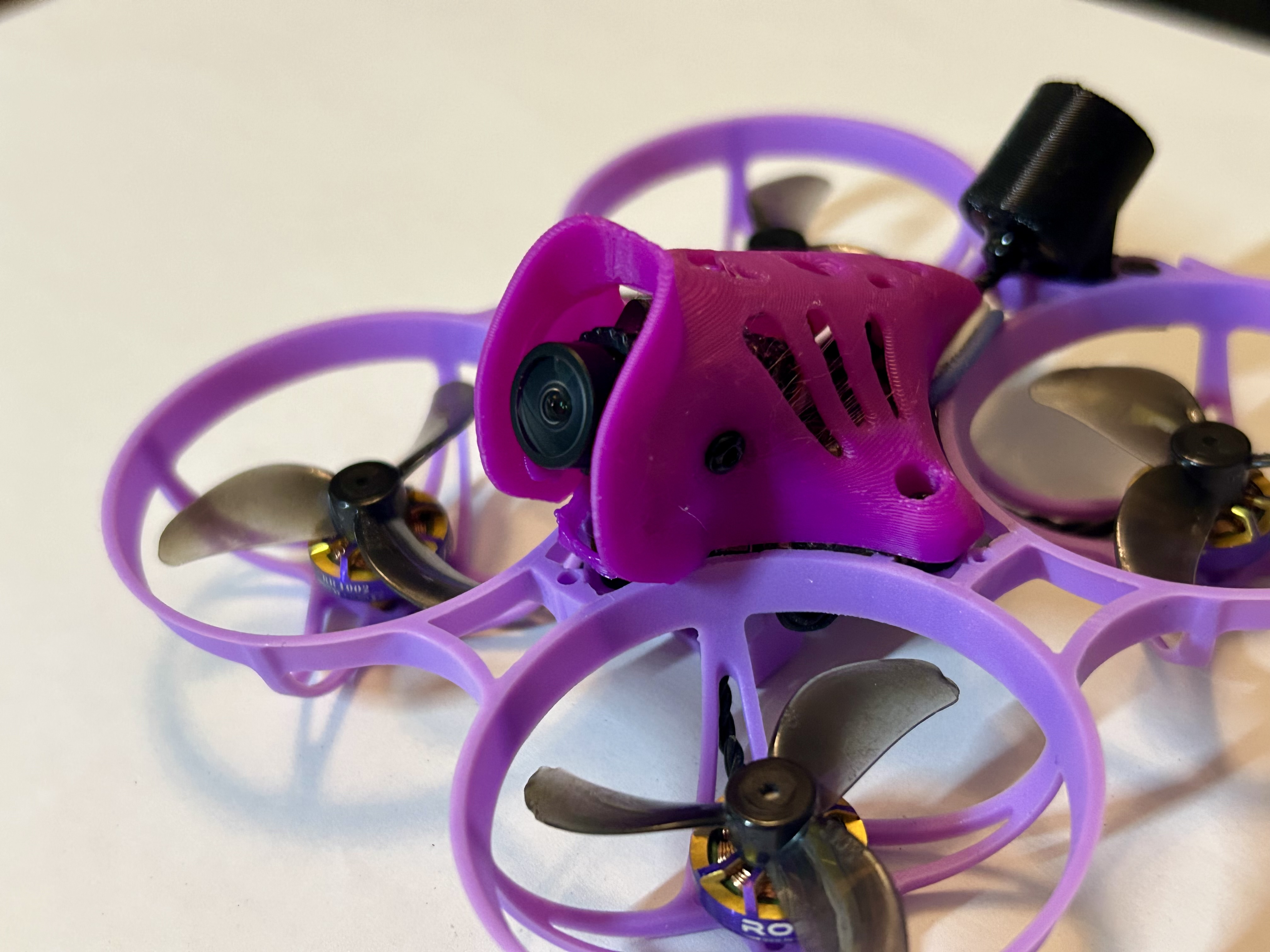 75mm Tiny whoop (mobula7/meteor75) canopy for big-lens 14x14 camera like a foxeer Toothless 2 nano (starlight)