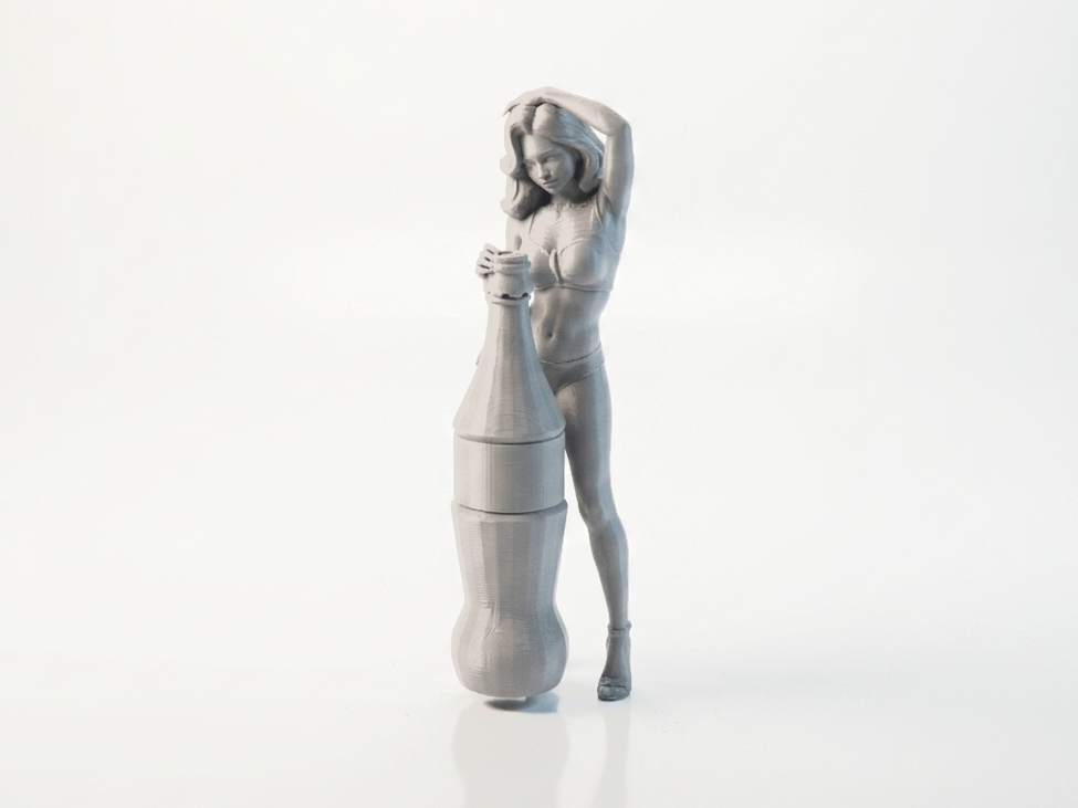 Soda Lady Figurine Female Figure 3D Printable
