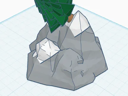mt everest with a tree