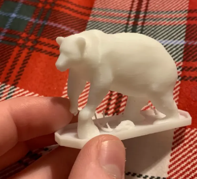 Bear on a stand