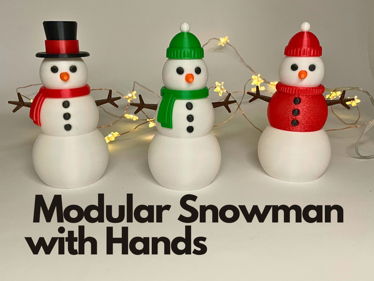 Modular Snowman with Hands Decoration