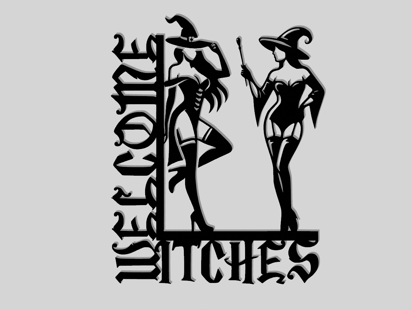 (W)itches welcome sign (Funny Halloween sign)