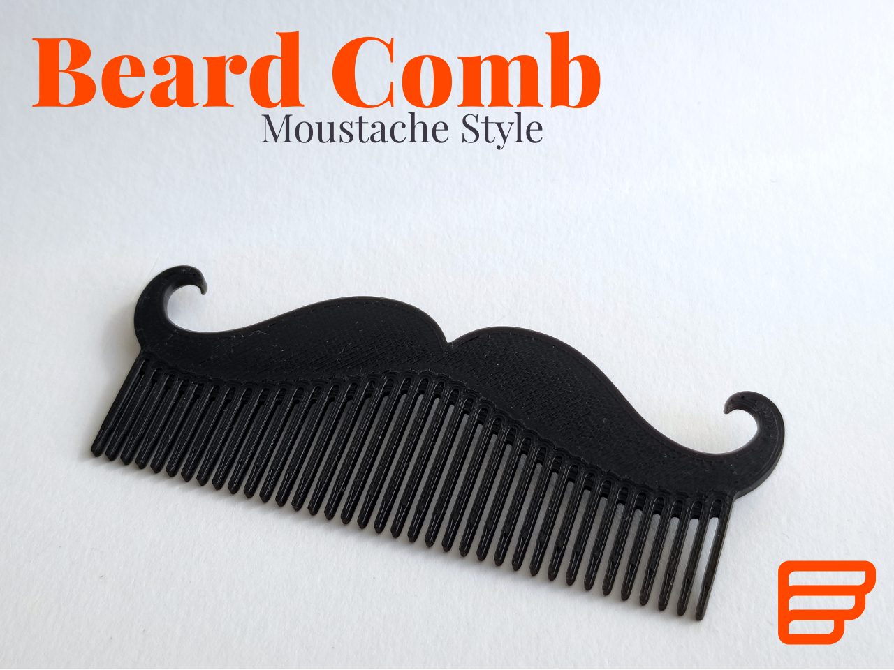 Miniatura 2 do modelo 3D Beard Comb • Moustache Style
