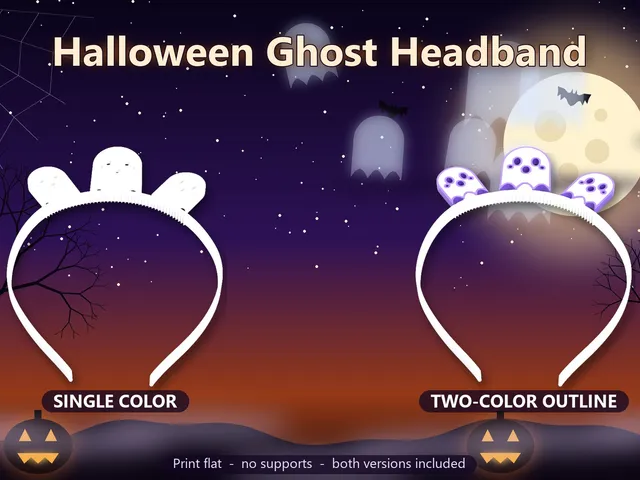 Halloween Ghost Headband (Single & Two-Color)