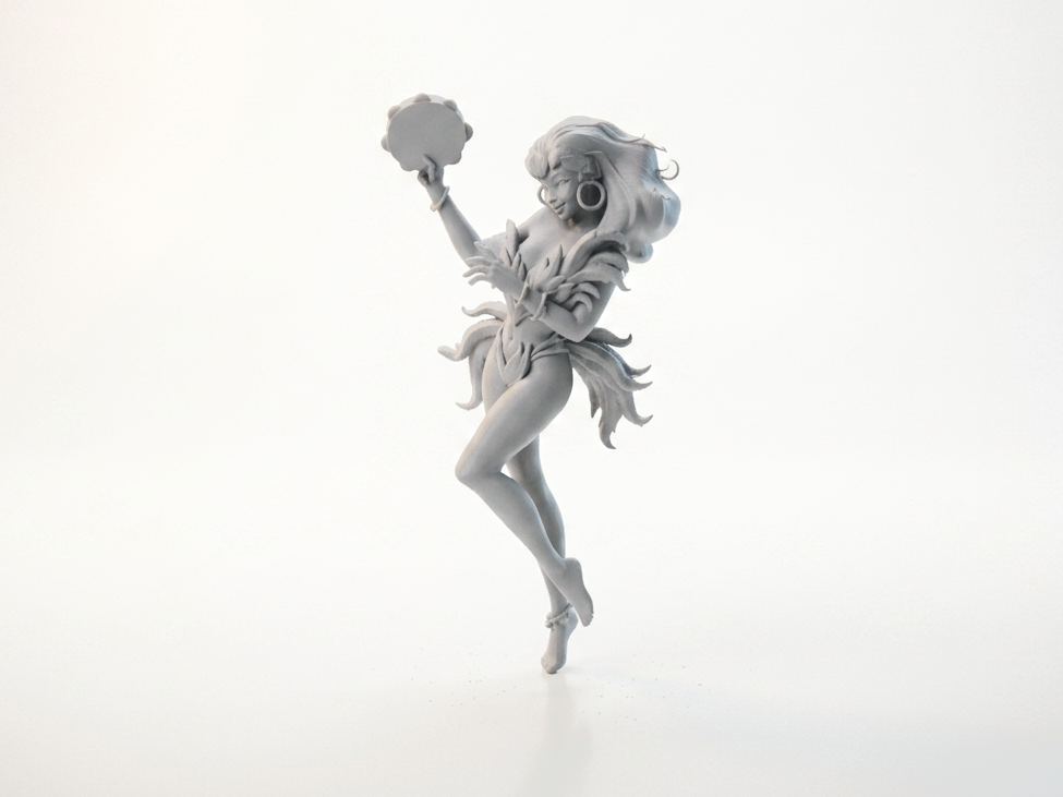 Dancing Woman Figurine Female Figure 3D Printable