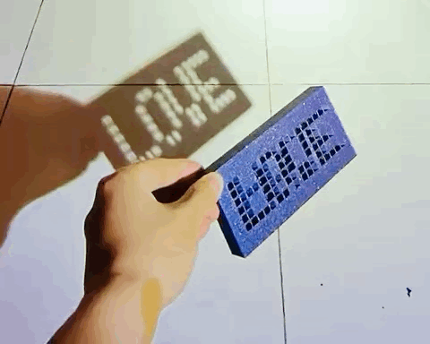 Optical Word Display - HATE/LOVE