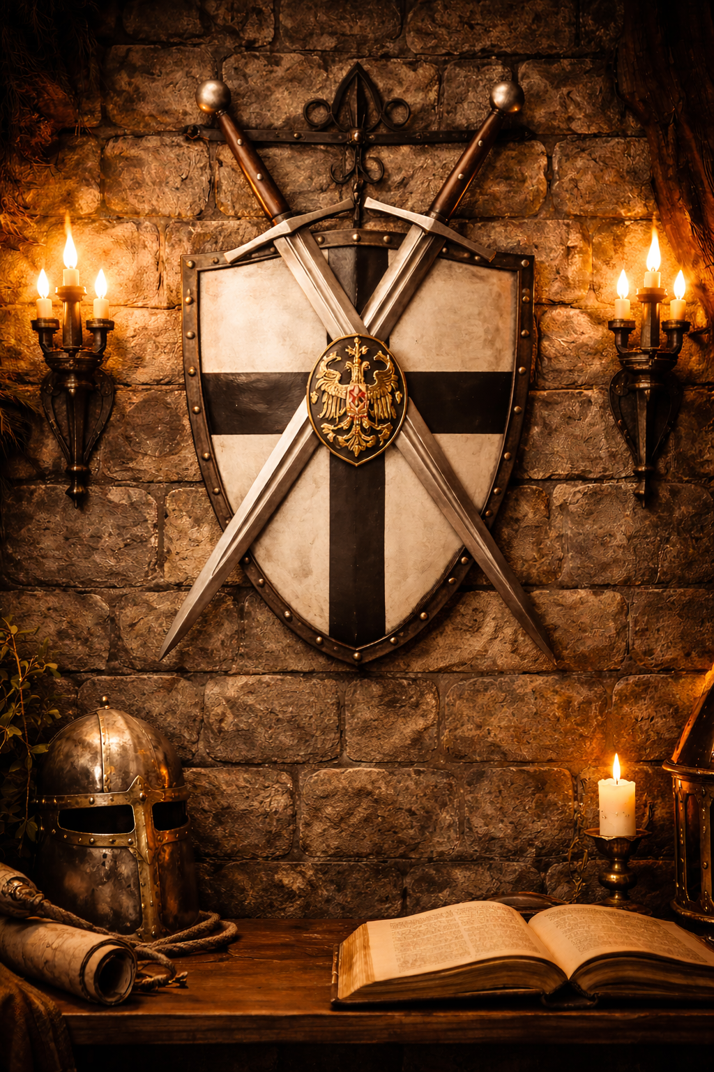 Two Bare Grunwald Swords from a Teutonic Order Knight