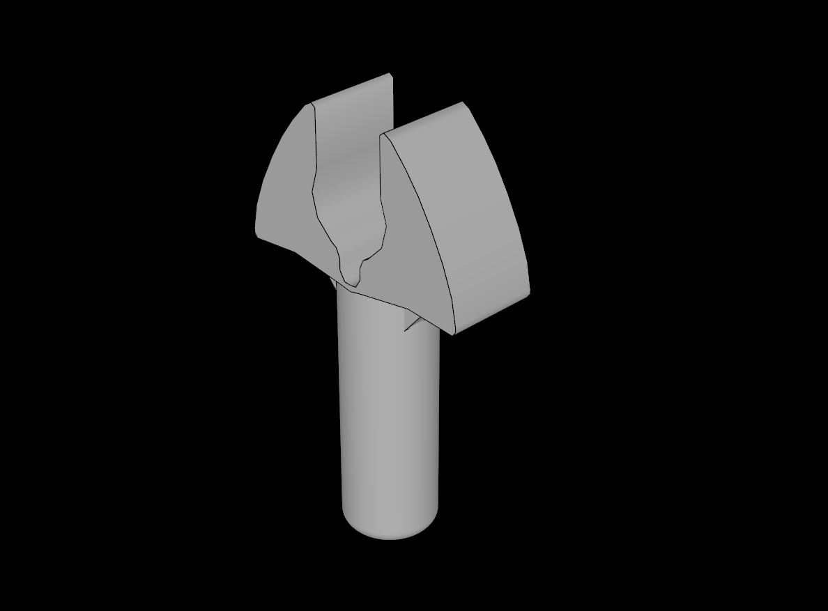 Lego Compatible (48729a.dat) Bar  1.5L with Clip without Hole in Shaft