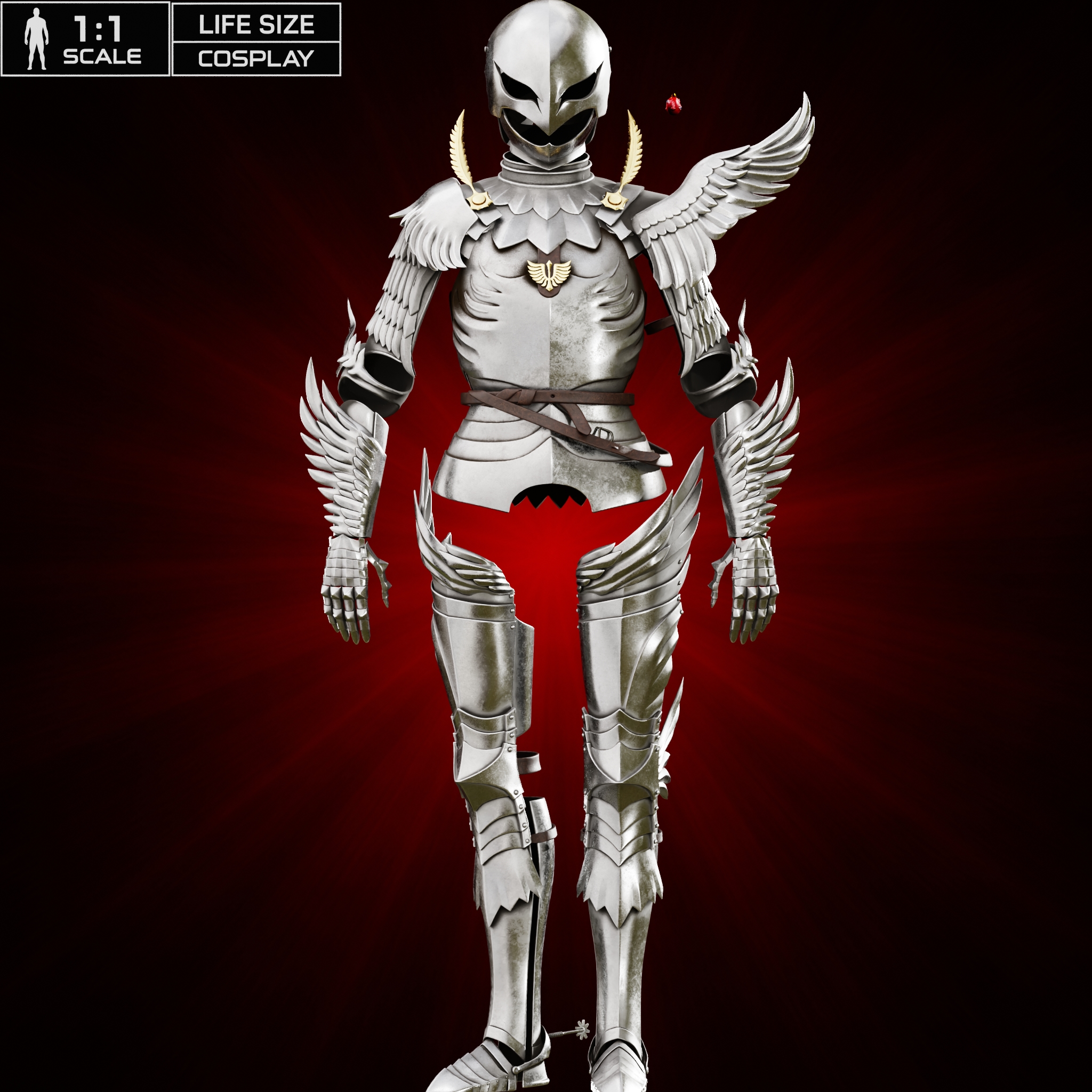 GRIFFITH RESURRECTED FULL ARMOR SET WITH HELMET life size cosplay - Berserk Fan Art STL