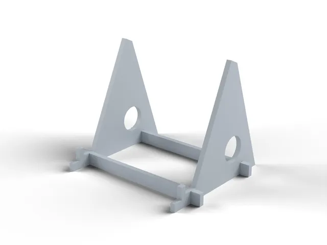Flat-Pack Tablet Stand - Slot-Together, No Glue, Landscape or Portrait (OpenSCAD)