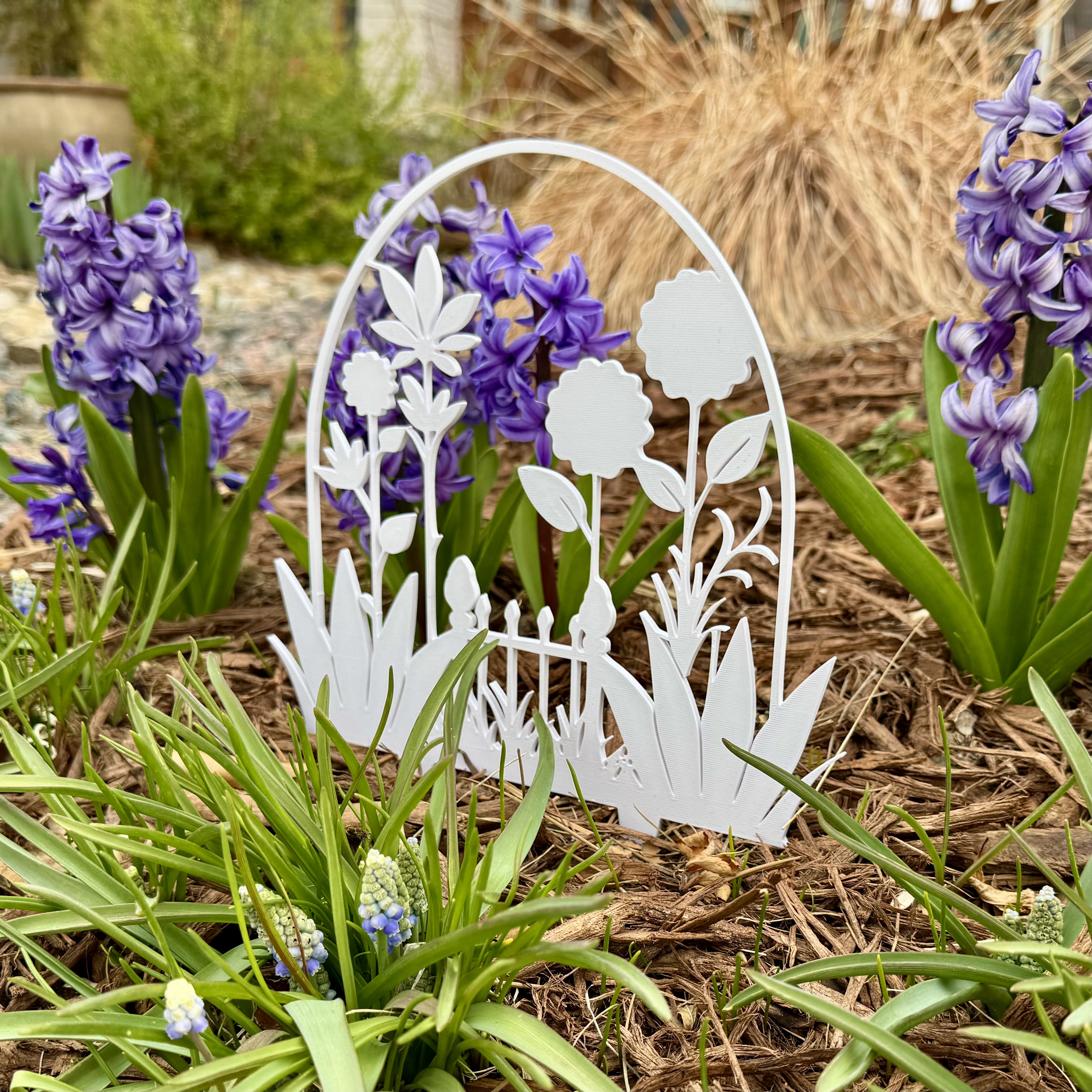 Garden Floral Silhouette Spring Yard Decor