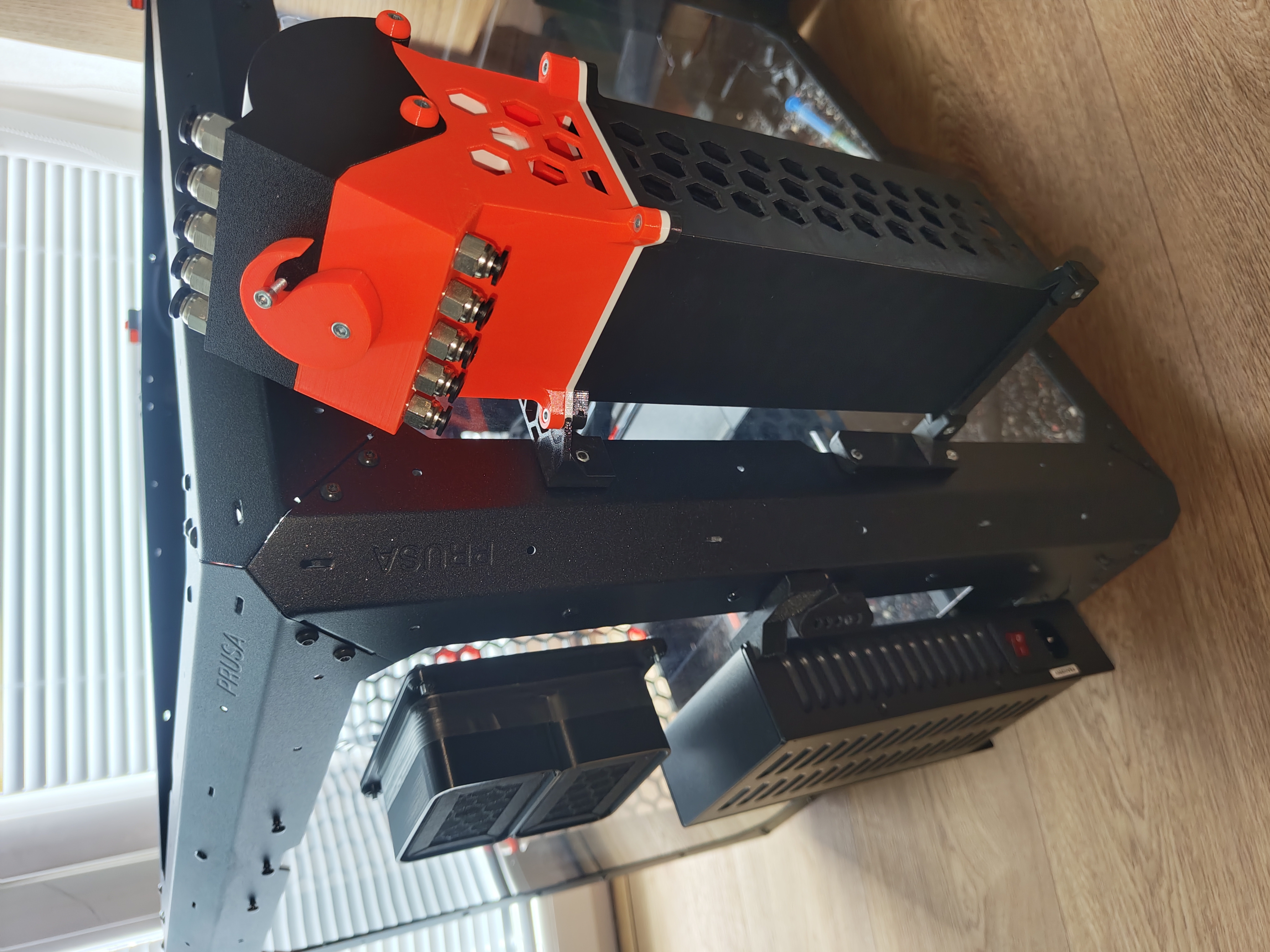 Prusa enclosure brackets for MMU Buffer (inspired by RMU Buffer)