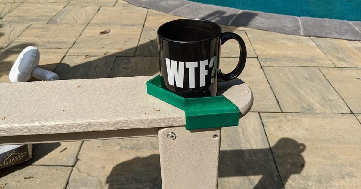 Bevvy Adirondack Chair Beverage Holder by tommck Download free STL