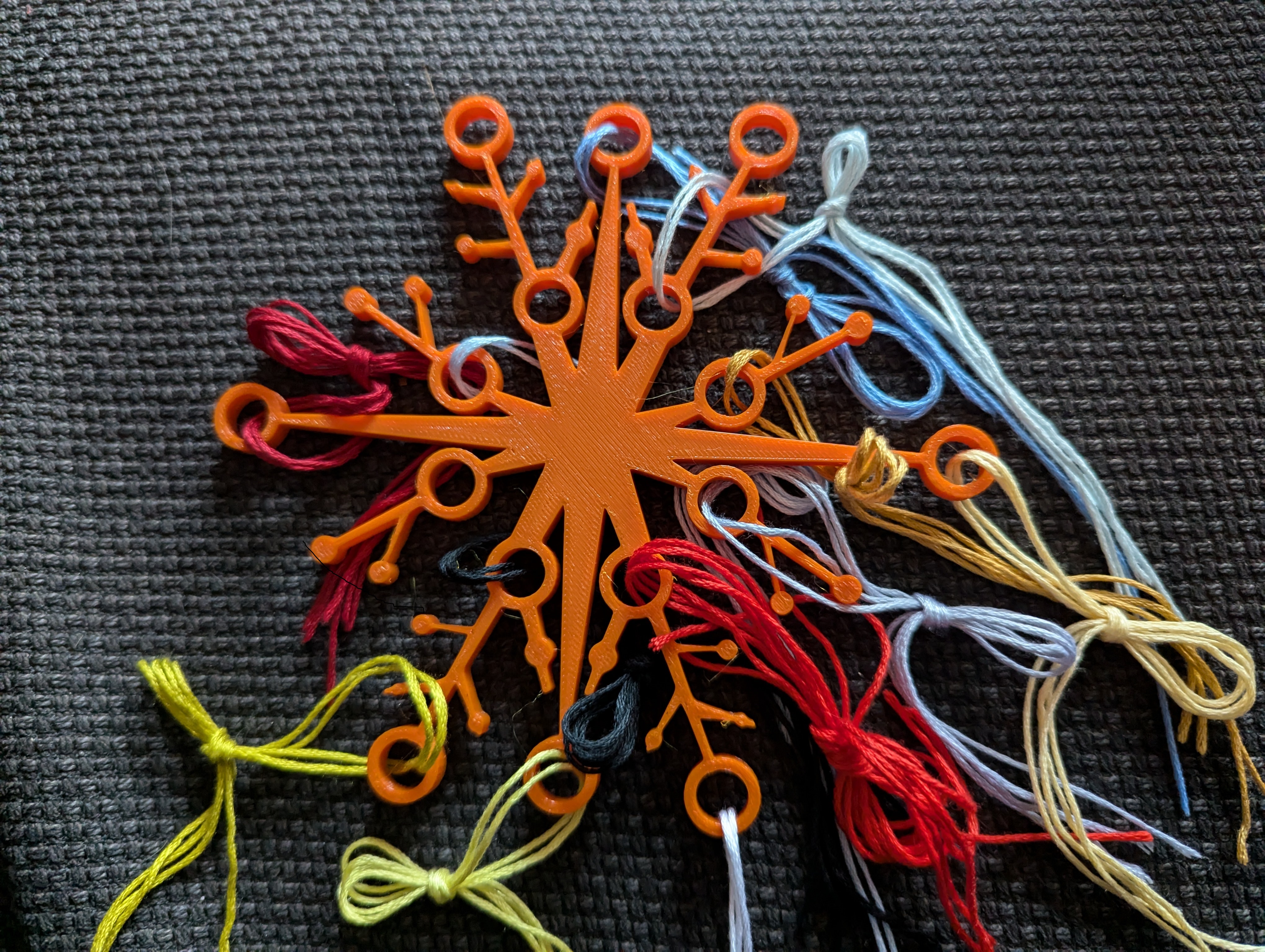 Cross Stitch Floss Organizer - Snowflake
