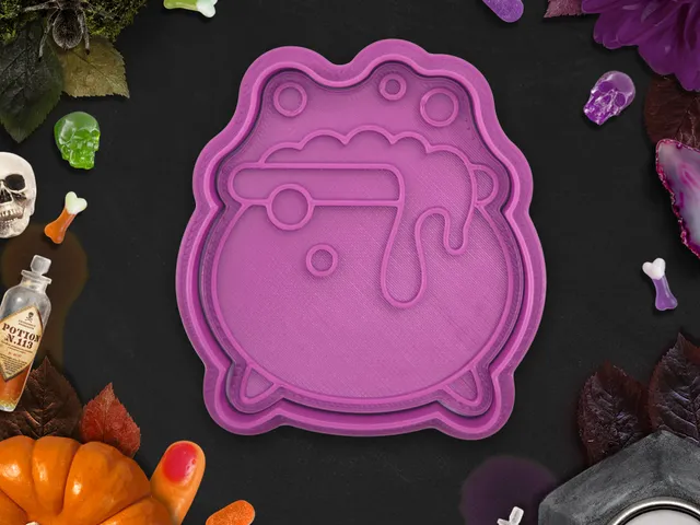 Halloween - kettle cookie cutter / stamp