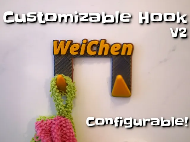 Customizable wall hook V2