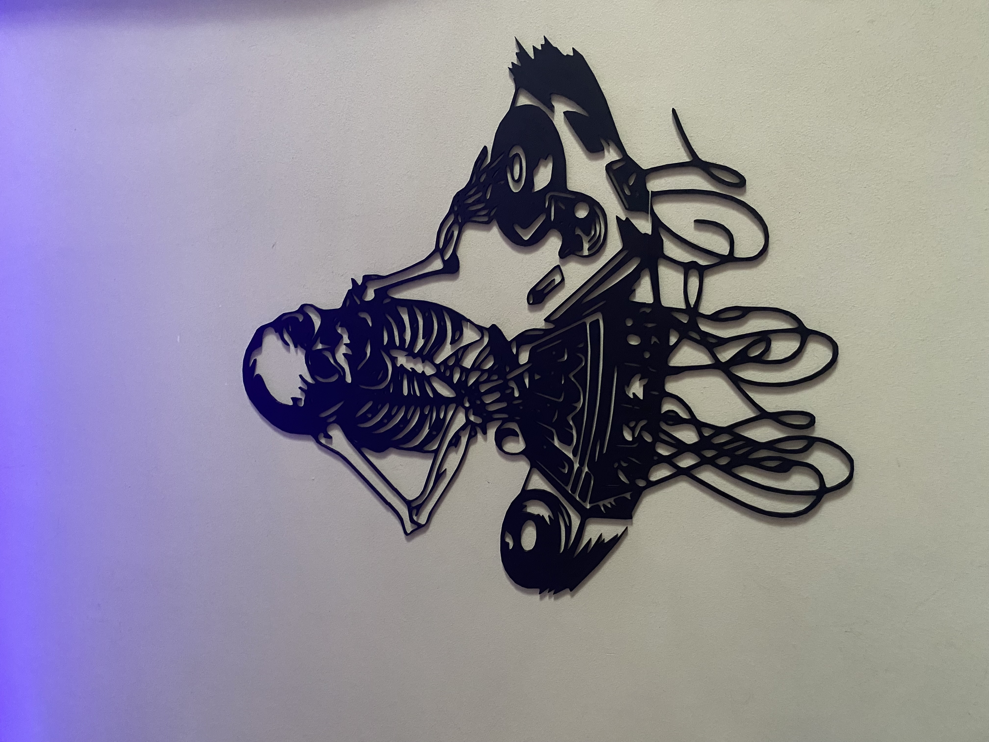 Dj skeleton wallart