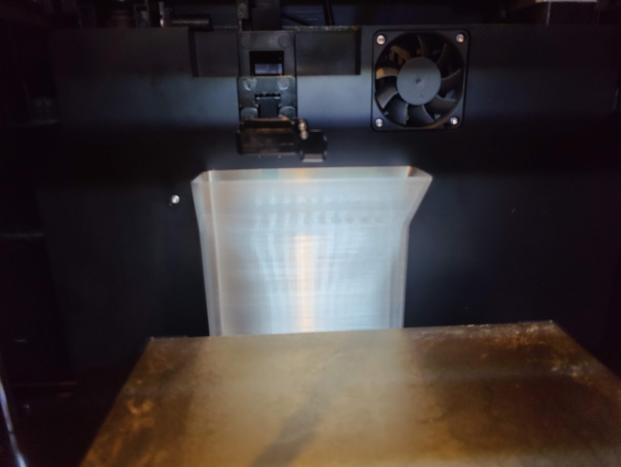 QIDI Q1 Pro extended filament waste bucket