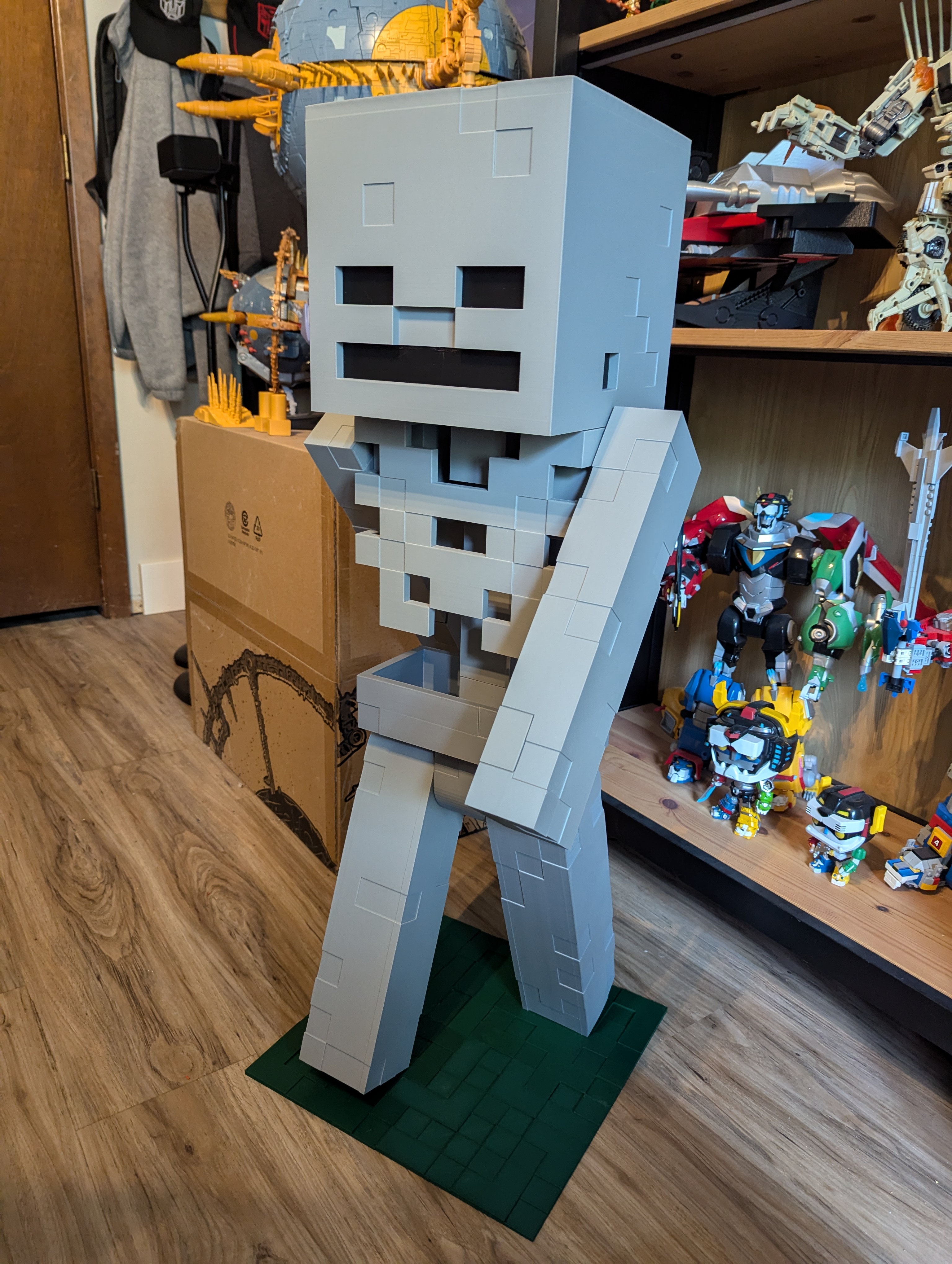 Giant Articulated Minecraft Skeleton Action Figure Three Foot Tall by Spradlinb Download free STL model Printables