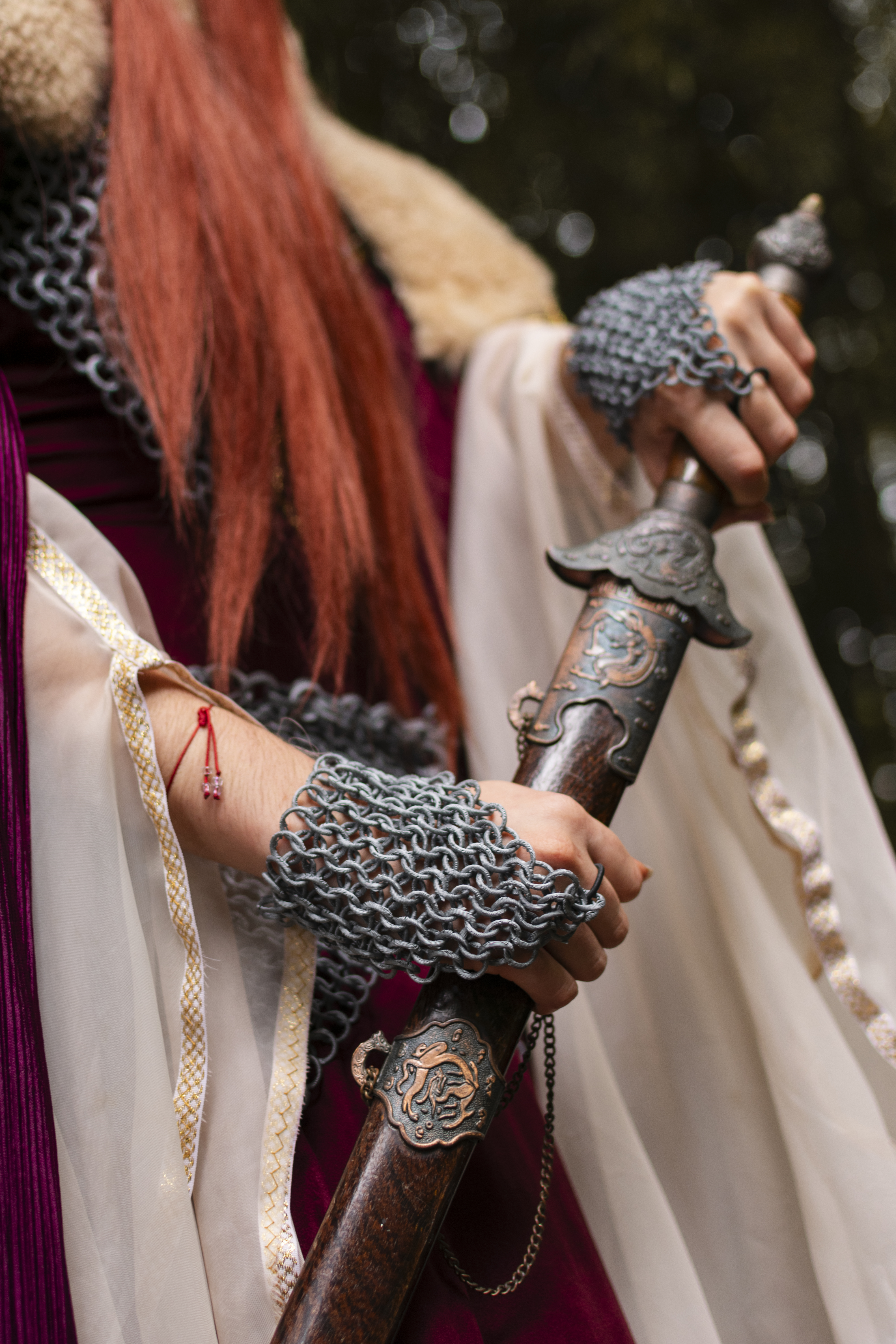Elegant 3D-Printed Chainmail Slave Bracelet Design