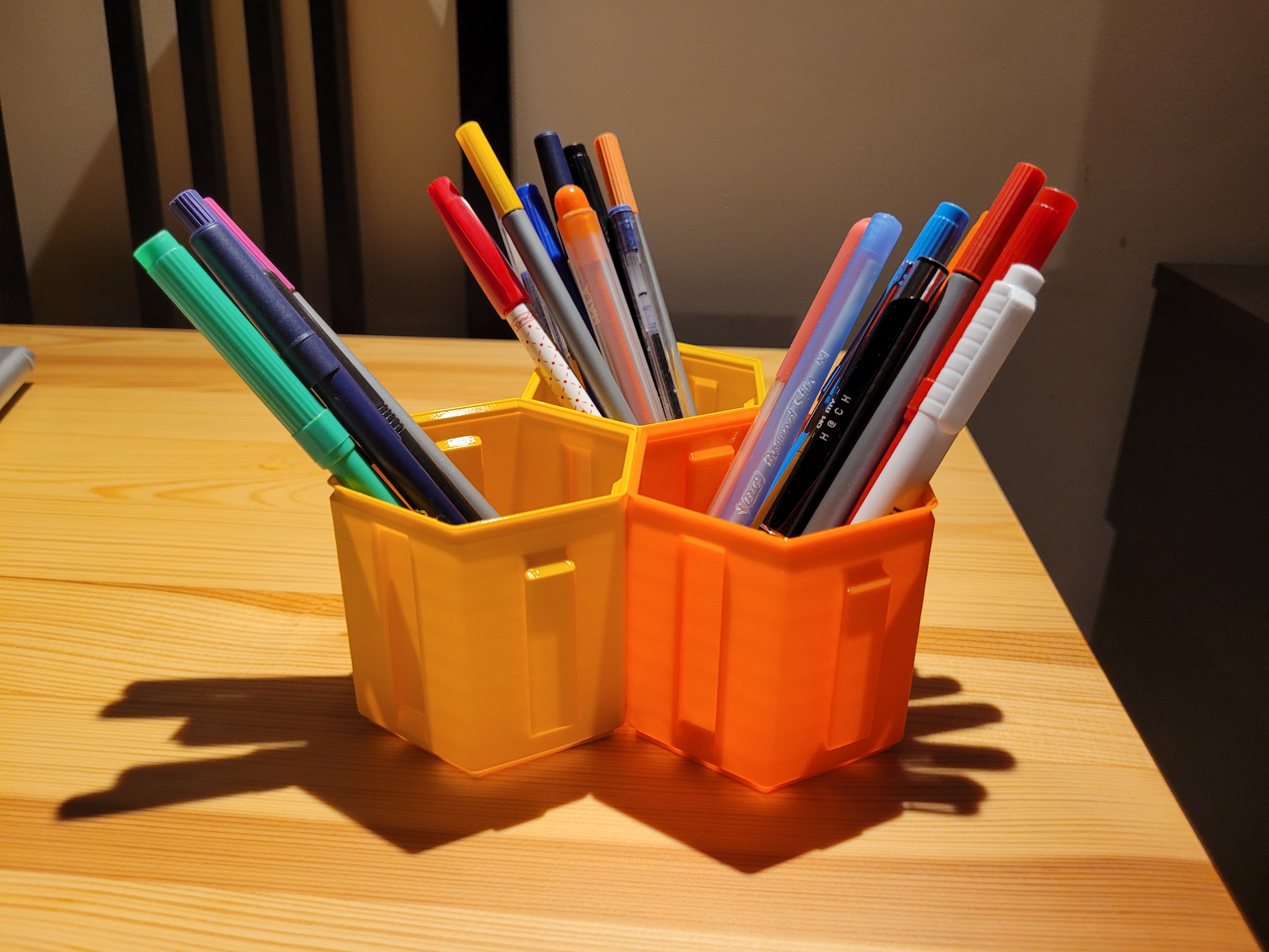 Miniatura 2 do modelo 3D Hex box (stackable, snap-joint, vase mode)