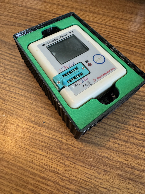 Multi-Function Tester -TC1 Tool Insert for Corrugated Gridfinity Light Bin 2x3x6