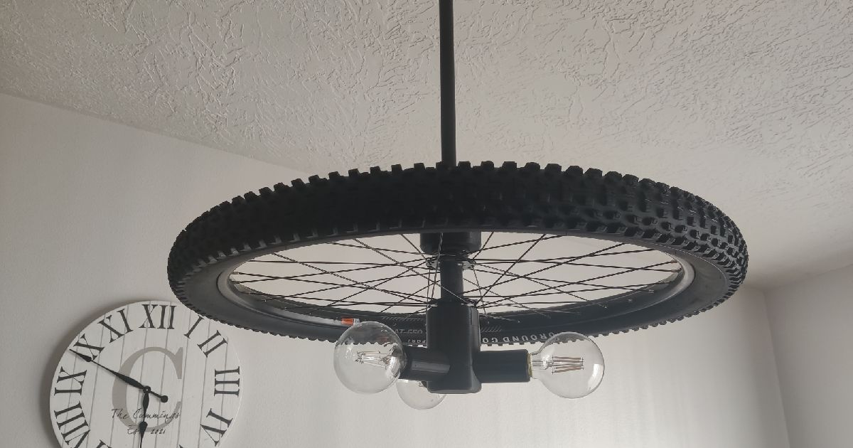 Bike Wheel Light Fixture by BenCCycling Download free STL model